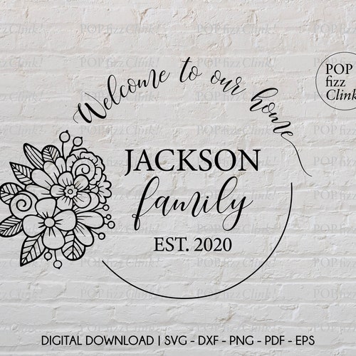 Welcome to Our Home SVG Family Name SVG Custom Family - Etsy