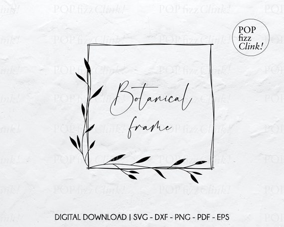 Botanical frame clipart, Hand drawn wedding logo design, Wedding leaf border png, Decorative botanical leaf frame vector, Botanical png