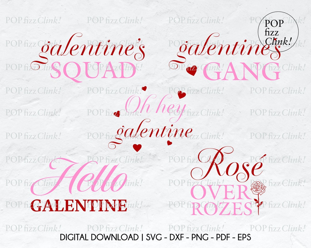 Galentine's Day Svg Bundle, Galentine Squad Svg, Valentines Svg Bundle ...