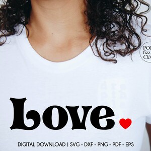 Retro love svg, vintage love svg, Love cut file, Love vector, Love heart svg