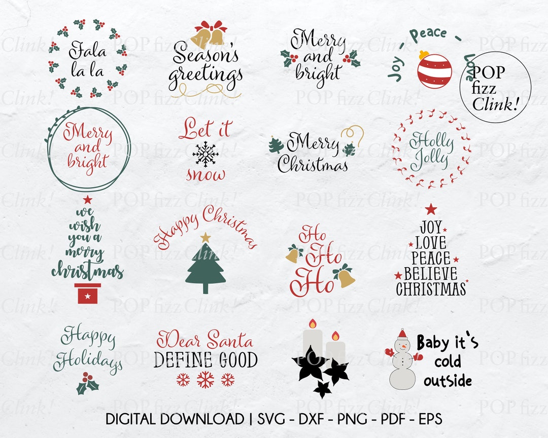 Christmas SVG Bundle Funny Christmas SVG Cut File, Cricut Clipart ...
