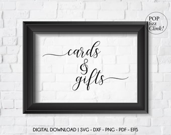 Cards and gifts svg sign, Wedding sign svg, Wedding cards and gifts, Gift table sign svg, Svg cut file for wedding, Cricut svg png pdf file