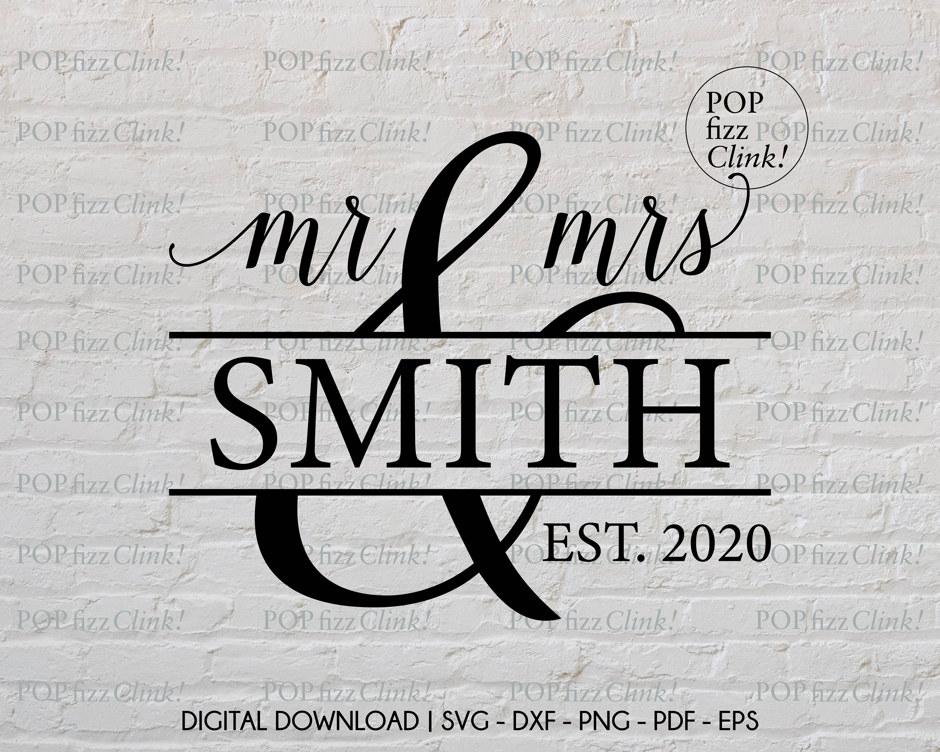Mr and Mrs svg Family svg Last name svg Established svg | Etsy