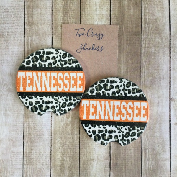 Tennessee Coasters -  Car Coaster Set - Glossy Sandstone Car Coaster Set - Absorbent Cup Holders