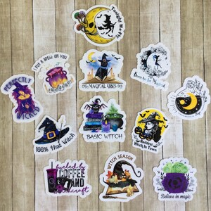 Witchy Sticker Pack, Fully Waterproof Vinyl, Laminated Stickers, Halloween Sticker Packs, Magical, Witchy