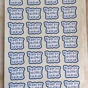Thanks For Shopping Handmade, Packaging Labels, Waterproof, Small Business Labels