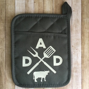 Dad Potholder - Grill Oven Mitts/Pot Holders - Grilling Gifts - Gifts For Dad Under 20.00