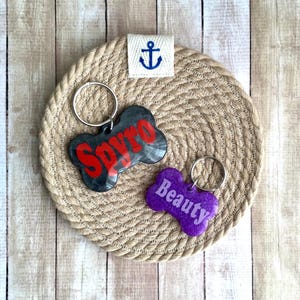 Custom Dog Tags - Customizable ID Resin Dog Tags - Custom Dog Jewelry - Custom Bone Tag - Custom Pet Tag - Memorial Pet Tags - Handmade Tag