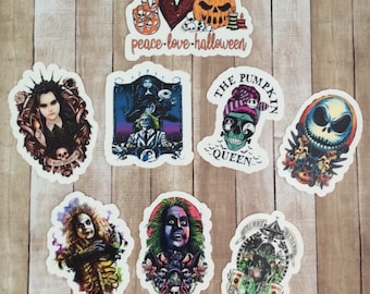 Paquete divertido de pegatinas de vinilo de Halloween, Pegatinas impermeables de Halloween, Pegatinas espeluznantes y divertidas de Halloween