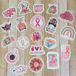 Breast Cancer Awareness Stickers -  In October We Wear Pink Sticker Pack - Waterproof Breast Cancer Stickers - Pink Sticker Pack
