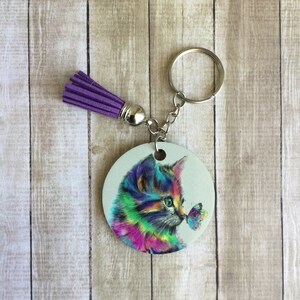 Cat Keychain - Just A Girl Who Loves Cat Keychain - Gift For Cat Lovers