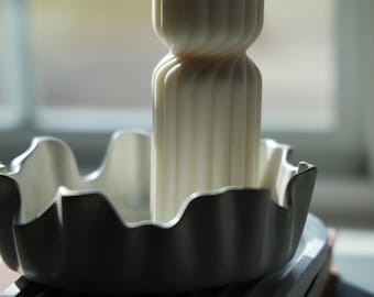 Handmade Eco-Resin Decorative Pleated Bloom Bowl