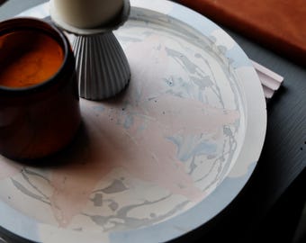 Handmade Eco-Resin Display Tray (Round, Thick Edge)