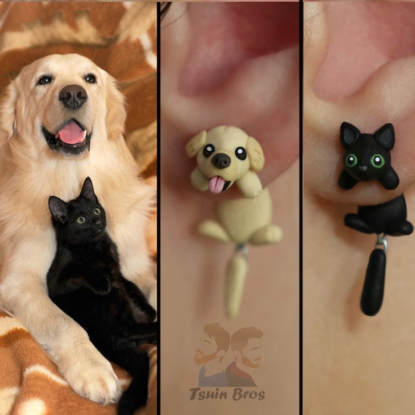 Custom Pet earrings, 100 % Handmade.