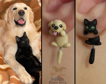 Custom Pet earrings, 100 % Handmade.