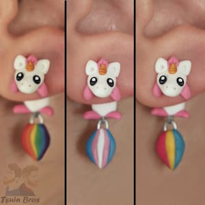 LGTB Unicorn earrings, Gay, Lesbian, Transexual, Pansexual. 100 % Handmade.