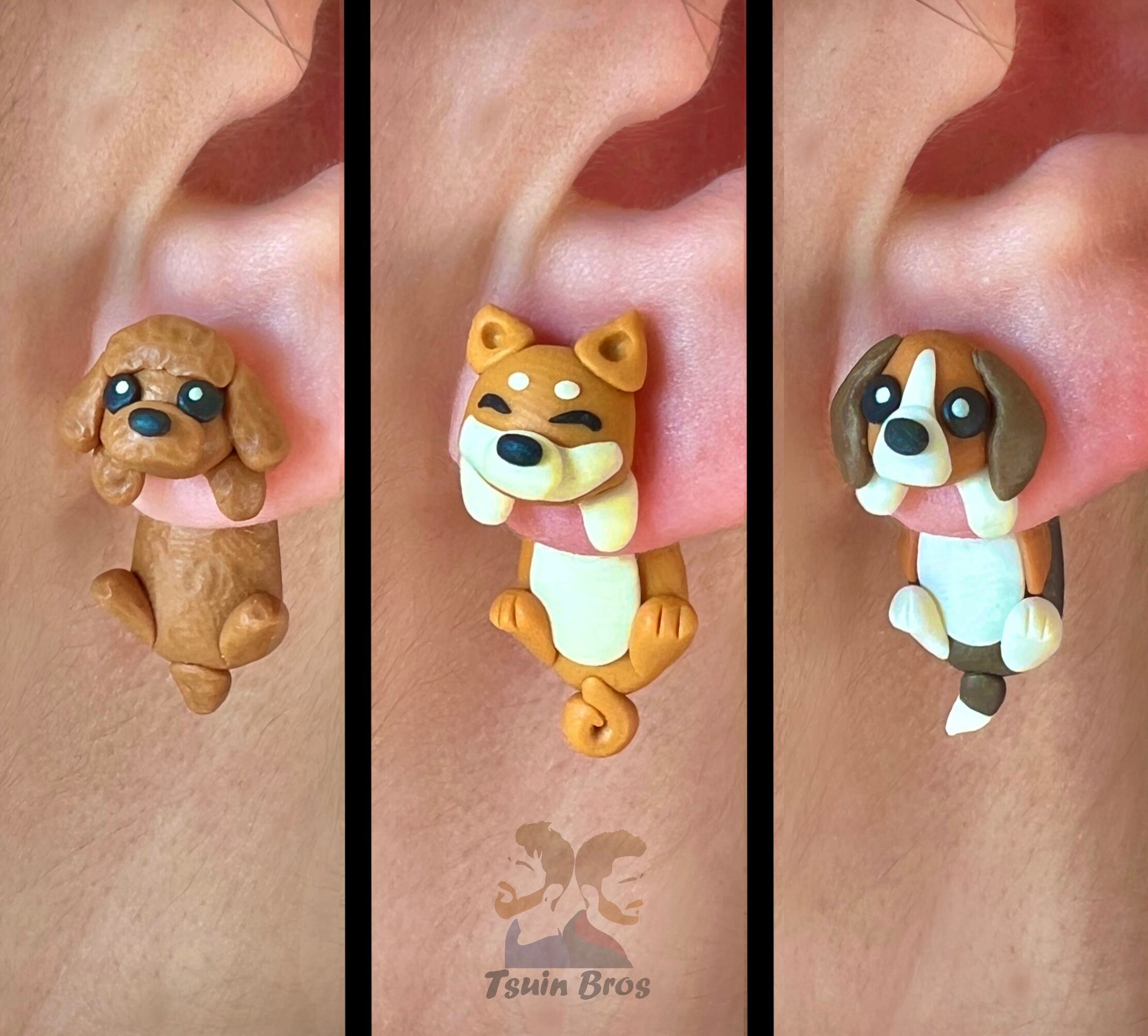 Dog earrings Dog earrings
