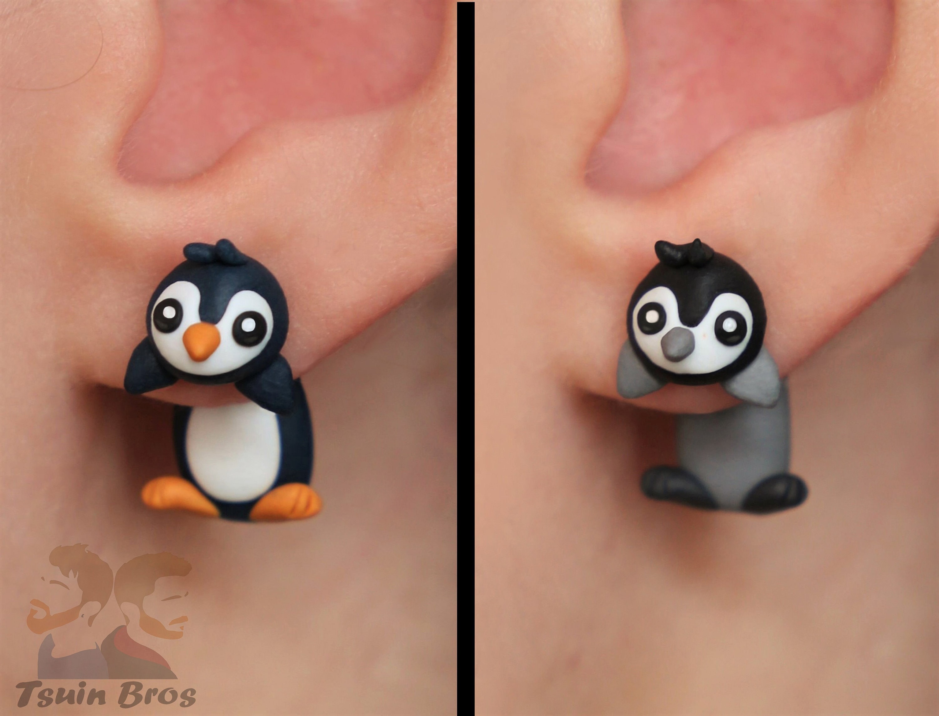 Penguin earrings 100 Handmade