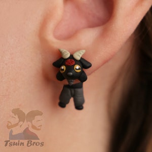 Satan earring, 100% Handmade.