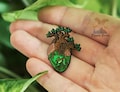 Nature Heart pin. Enamel pin. Gaia Gea. Biology and plant pin. product logo