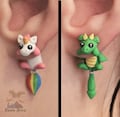Unicorn and Dragon earrings, 100% Handmade. product logo