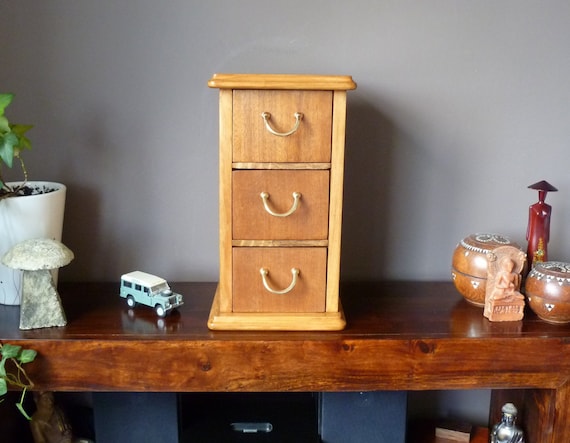 Mini Chest With 3 Drawers Repurposed From An Old Cd Rack Etsy