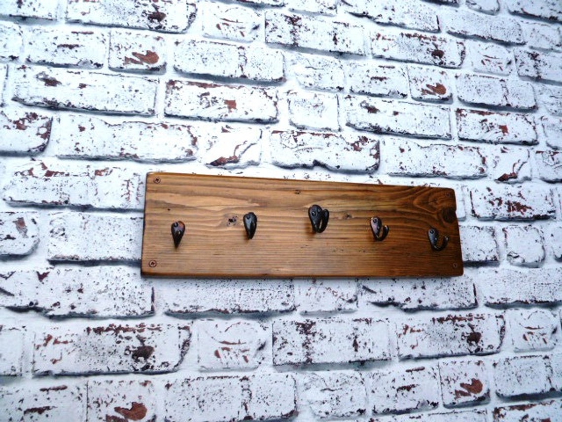 Coat Rack Reclaimed Scaffold Board Coat Rack With Five Etsy