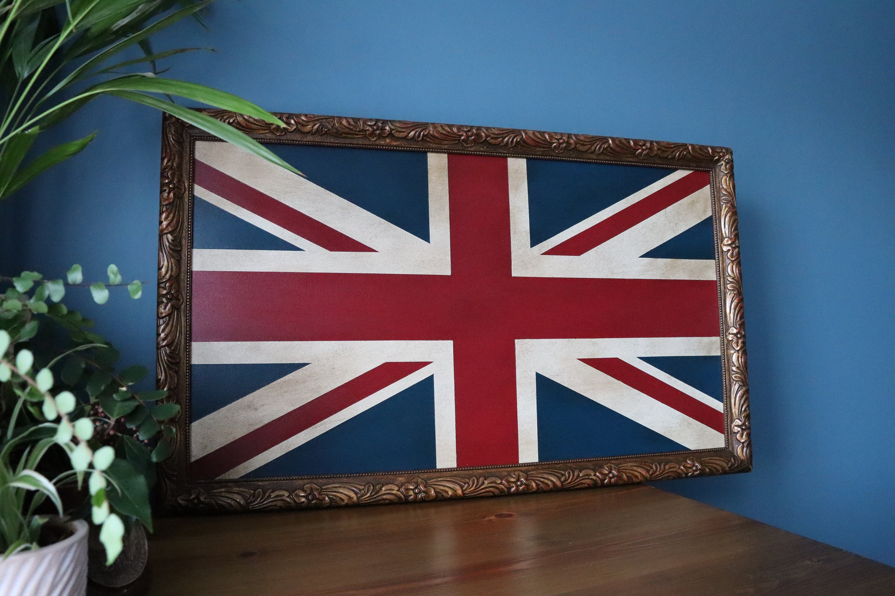 Union Jack Wall Décor Hand Painted Union Jack Set in a Etsy UK