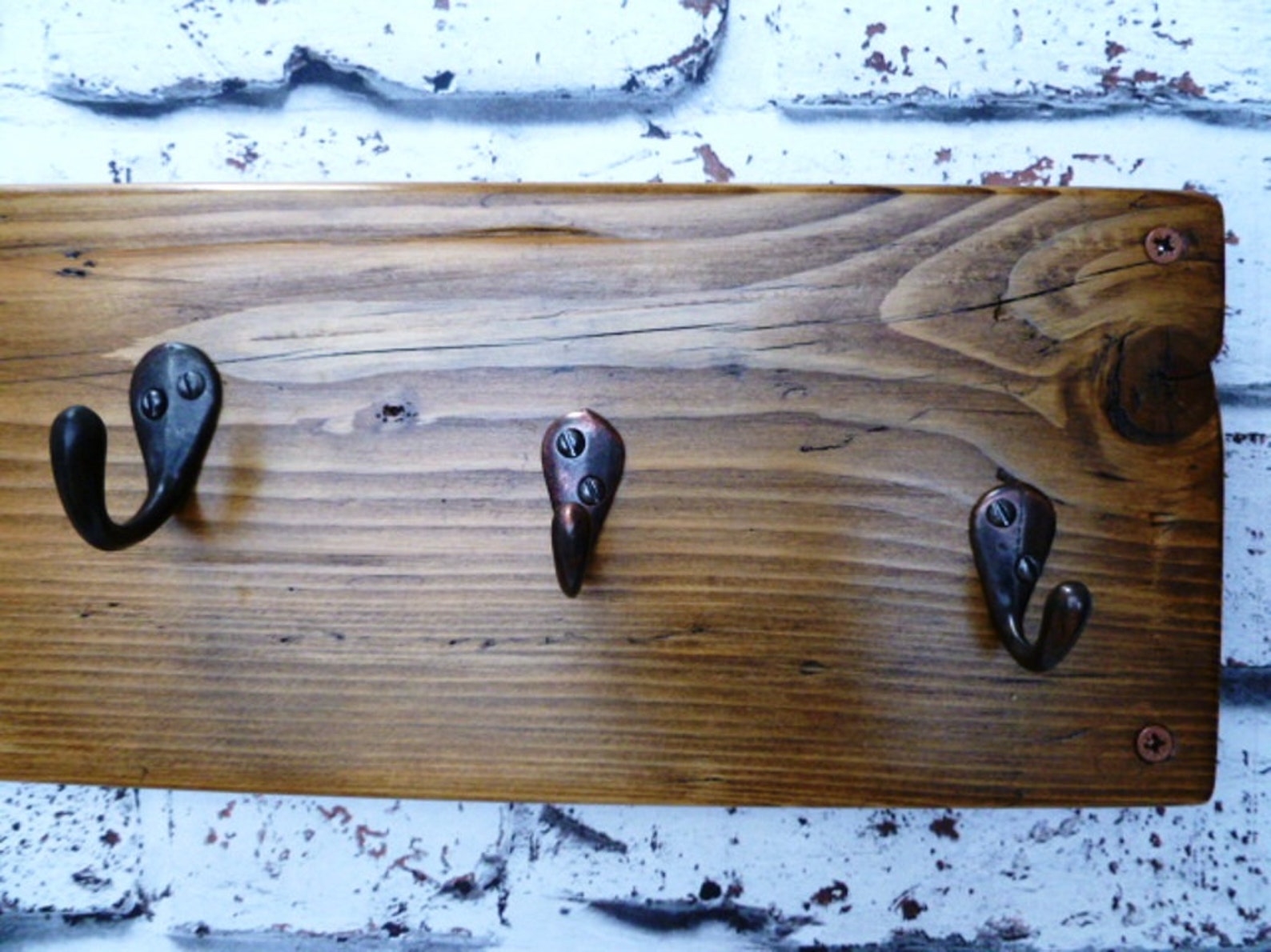 Coat Rack Reclaimed Scaffold Board Coat Rack With Five Etsy