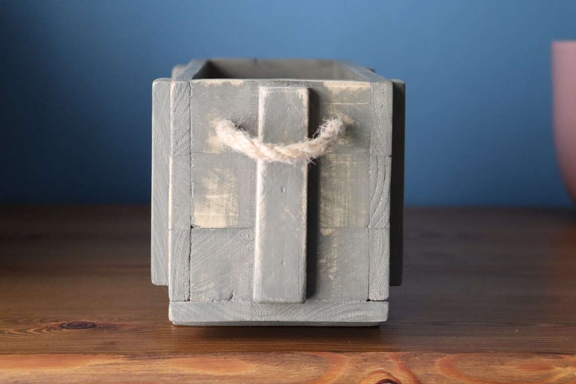 Reclaimed Wood Desk Tidy Desk Organiser Pen Holder Miniature Etsy