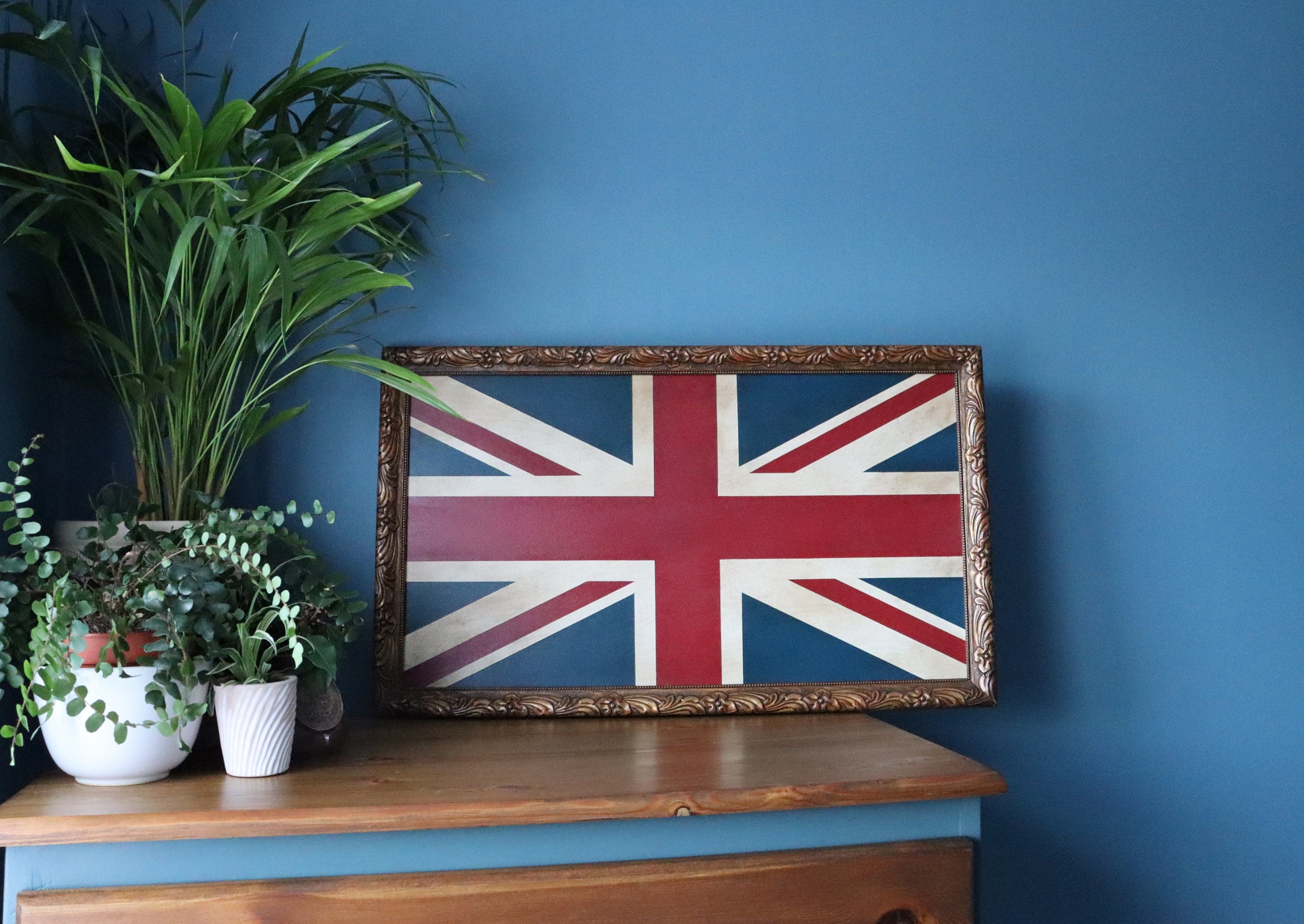 Union Jack Wall Décor Hand Painted Union Jack Set in a Etsy UK