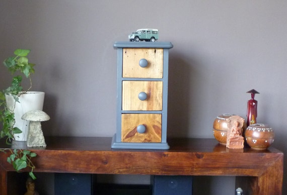 Mini Chest With 3 Drawers Repurposed From An Old Cd Rack In Etsy