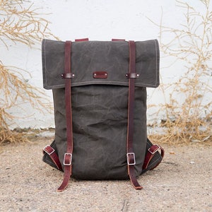 Waxed Canvas Backpack / Backpack/ Waxed Canvas Rucksacks / | Etsy