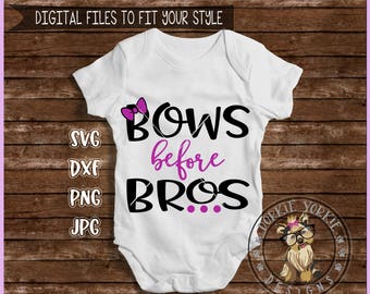 Bows before Bros- svg dxf png jpeg, kids, bow, baby, Cricut, baby shower, Silhouette Cutable file