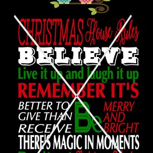 Christmas Rules SVG Cutable File