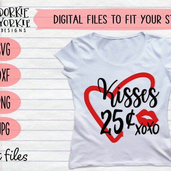 Kisses 25¢ Cute Hearts Love Infant & Toddler T-Shirt - Valentine's Day Kids Tee