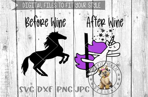 Download Before Wine After Wine Svg Dxf Png Jpg Funny Unicorn Etsy PSD Mockup Templates