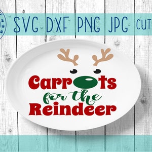 Wortelen voor het rendier - svg, dxf, png, jpg - Kerstmis, koekjes, neus, opladerplaat. Cricut, Studio Cutable-bestand