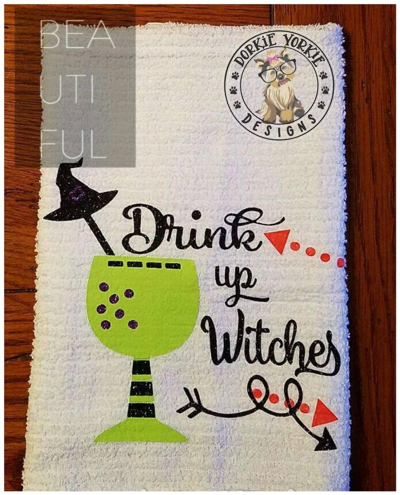 Drink Up Witches svg, dxf, png, jpg witch hat arrows wine glass cricut studio Cut File image 2