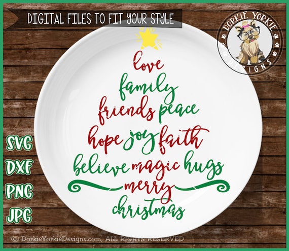 Download Christmas Tree Word Art Script Svg Dxf Png Jpeg Christmas Etsy