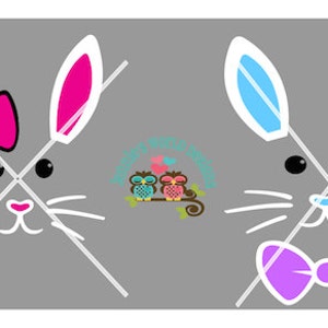 Bundle de lapin, Pâques SVG Studio couper fichier