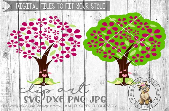 Love Bird Tree Svg Dxf Png Jpeg Wedding Clip Art Etsy