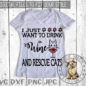 BUNDLE Drink Wine Cat Dog Svg Dxf Png Jpg Pet My - Etsy