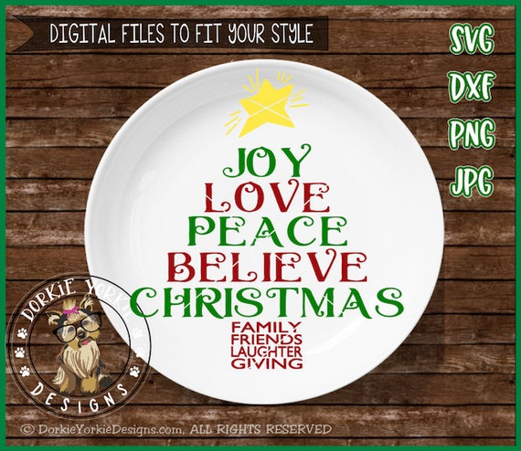 Christmas Tree Word Art Svg Dxf Png Jpg Cricut Studio Etsy