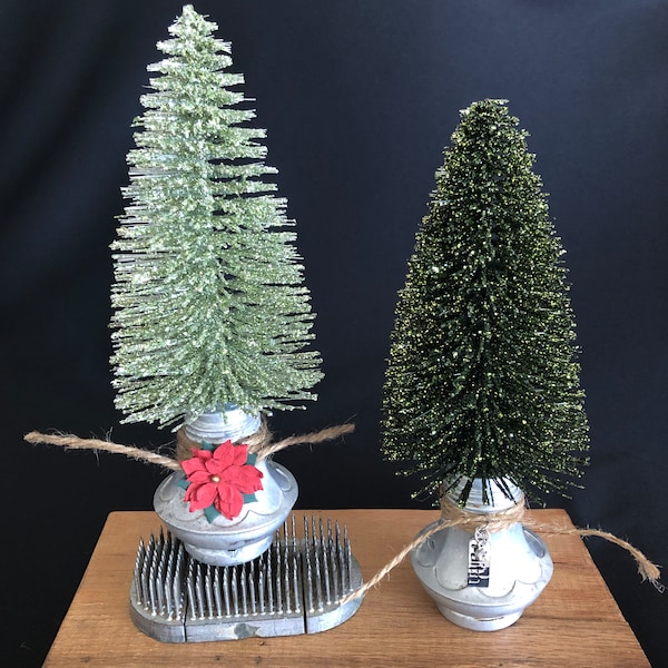 Bottle Brush Trees,Vintage Christmas Tree,Holiday Decor,Christmas Decorations,Christmas Trees,Farmhouse Decor,Vintage Decor,Tree Decor,Sisal