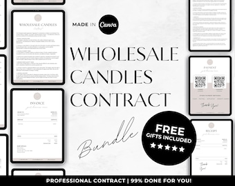 Wholesale Candles Contract, Small Candle Business Owner Services Agreement, Candle Selling Contract Template, Instant Download