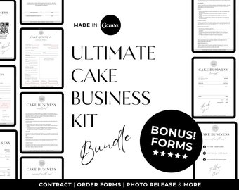 Editable Wedding Cake Contract Template, Wedding Cake Order, Catering Agreement Form for Bakers