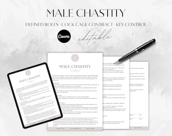 Cock Cage Chastity Contract Template, BDSM Agreement (Digital Download)