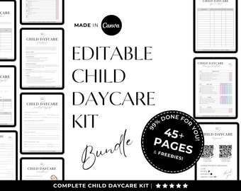 Editable Daycare Forms Bundle, Daycare Starter Kit, Childcare Forms, Daycare Paperwork, Home Daycare Forms Complete Package, Preschool Kit