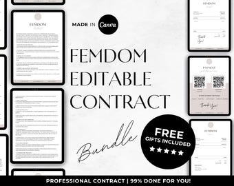 Femdom Contract, Female Domination Services Agreement, Dominatrix Contract Template, Findom Template, Financial Dominatrix Contract